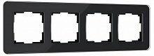 Рамка на 4 поста Werkel Elite черный W0042448 продажа в интернет-магазине DecoTema.ru