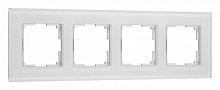 Рамка на 4 поста Werkel Senso белый soft-touch W0043101 продажа в интернет-магазине DecoTema.ru